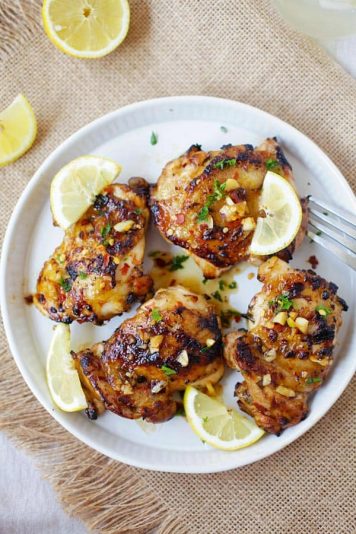 Lemon Garlic Chicken (Quick Chicken Marinade!) - Rasa Malaysia