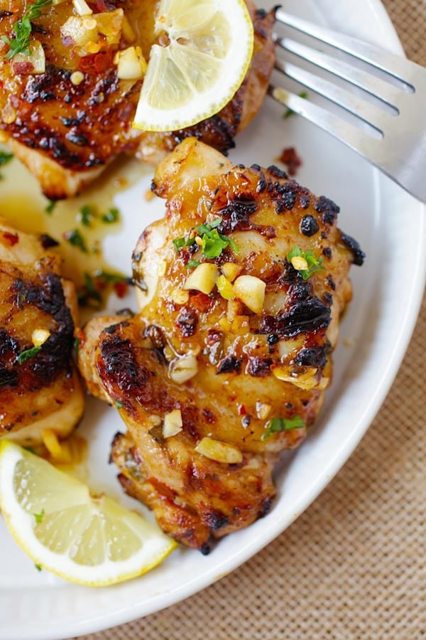 Lemon Garlic Chicken (Quick Chicken Marinade!) - Rasa Malaysia