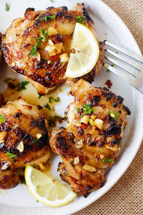 Lemon Garlic Chicken (Quick Chicken Marinade!) - Rasa Malaysia