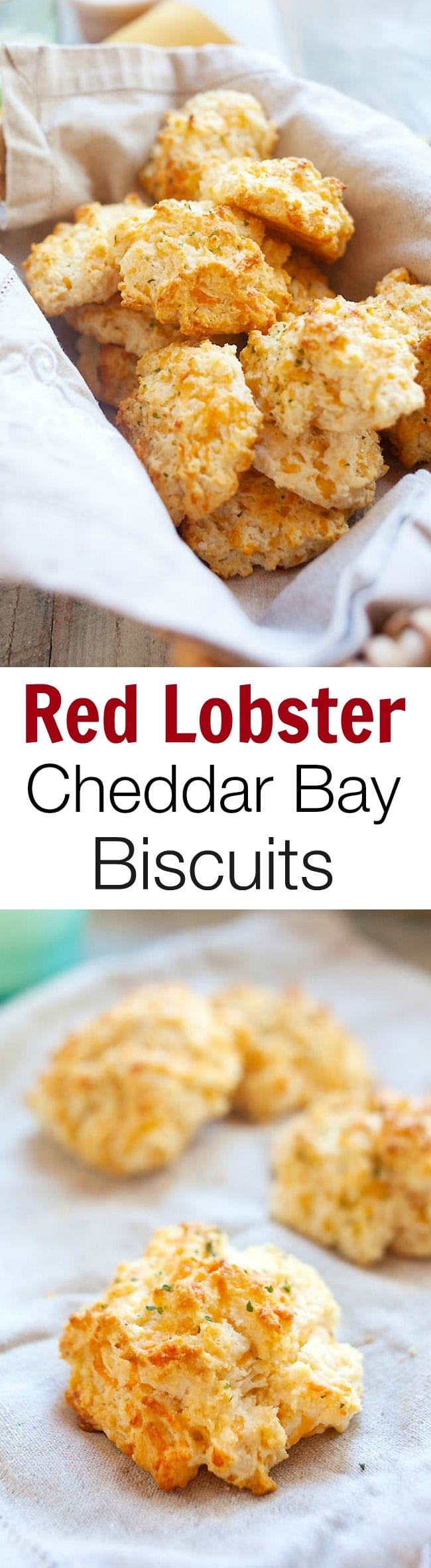 Red Lobster biscuits are buttery and cheesy cheddar bay biscuits served at Red Lobster. This homemade  copycat recipe tastes just like the real deal, fail proof and so easy to make at home! | rasamalaysia.com