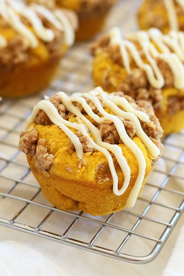 Easy and quick homemade pumpkin doughnut muffins.