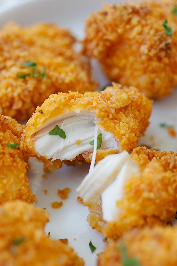 Tortilla Chip-Crusted Chicken Bites  Easy Delicious Recipes