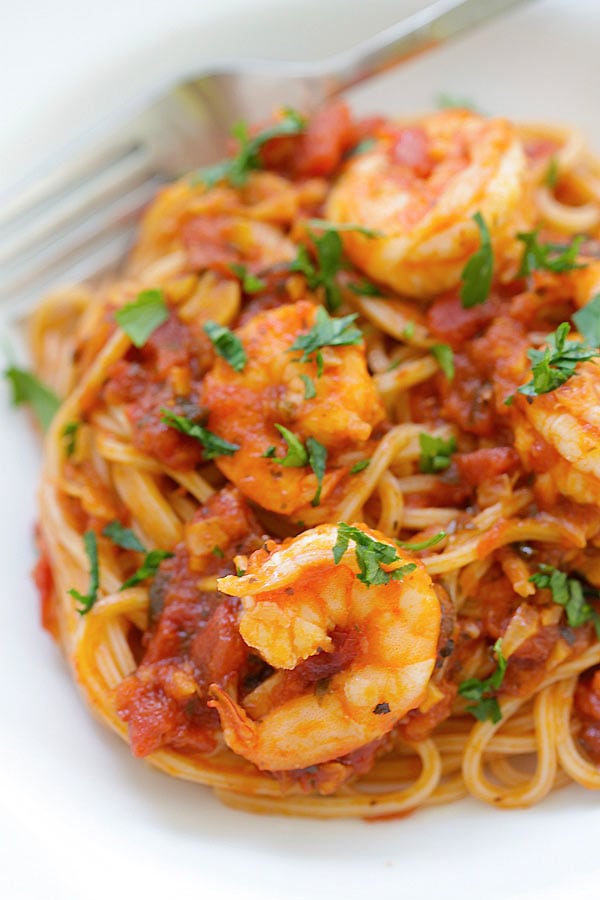 Shrimp Spaghetti | Easy Delicious Recipes