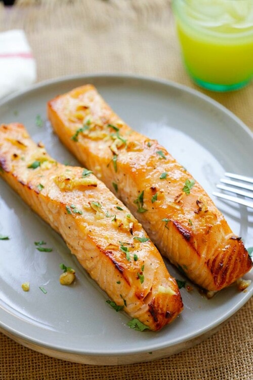 Easy Honey Mustard Baked Salmon Rasa Malaysia