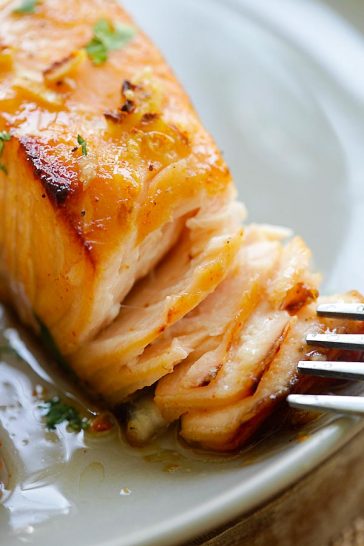 Honey Mustard Baked Salmon Extra Tender And Moist Rasa Malaysia 