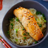 Salmon Teriyaki Noodles