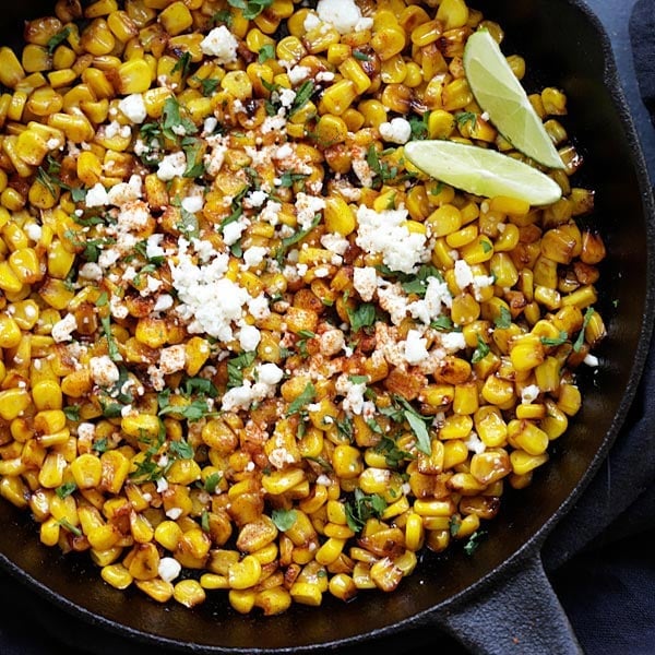 Skillet Chili Lime Corn - Rasa Malaysia