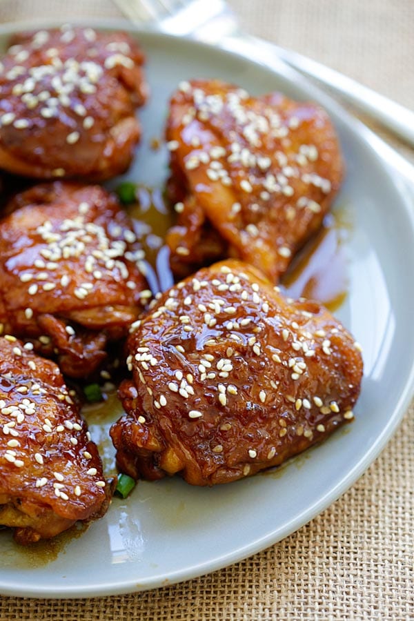 Gluten-free Slow Cooker Sesame Chicken.