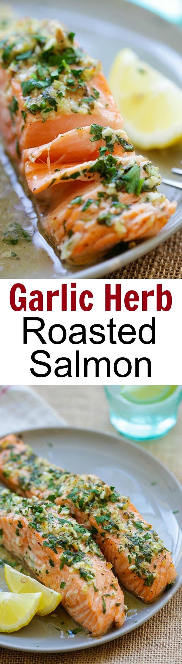 Garlic Herb Roasted Salmon | Easy Delicious Recipes