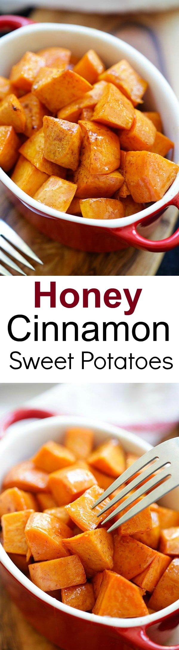 Honey Cinnamon Roasted Sweet Potatoes - the best fall and Thanksgiving side dish that everyone can't stop eating. Easy peasy and fool-proof | rasamalaysia.com