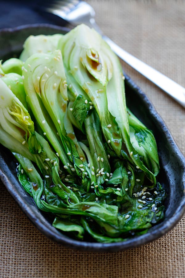 How to cook bok choy by roasting in oven.