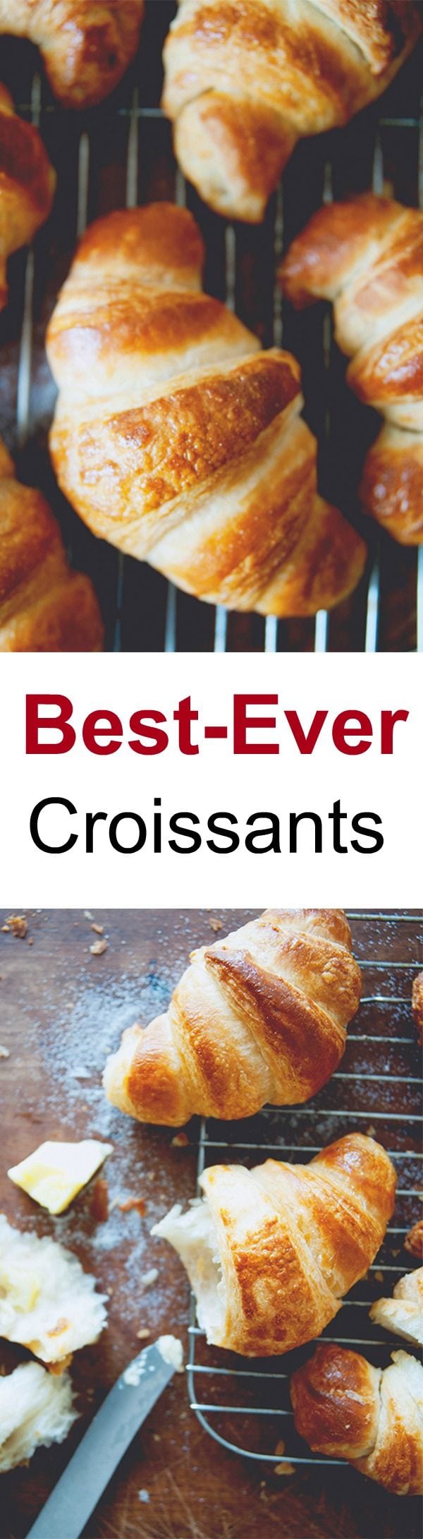 Croissants - Homemade croissants with this easy and fail-proof recipe from The Kitchy Kitchen. Buttery, flaky, golden and crunchy | rasamalaysia.com