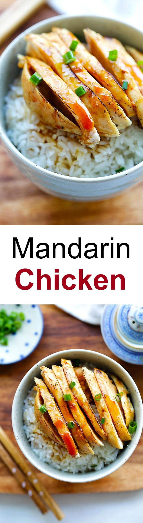 Mandarin Chicken – popular Chinese chicken dish with sweet and savory Mandarin sauce. Crazy good just like Panda Express or the malls | rasamalaysia.com