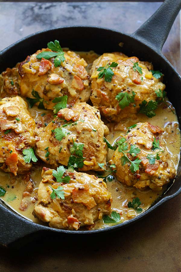 chicken recipes baked thighs Recipes  Mustard  Delicious Easy Chicken