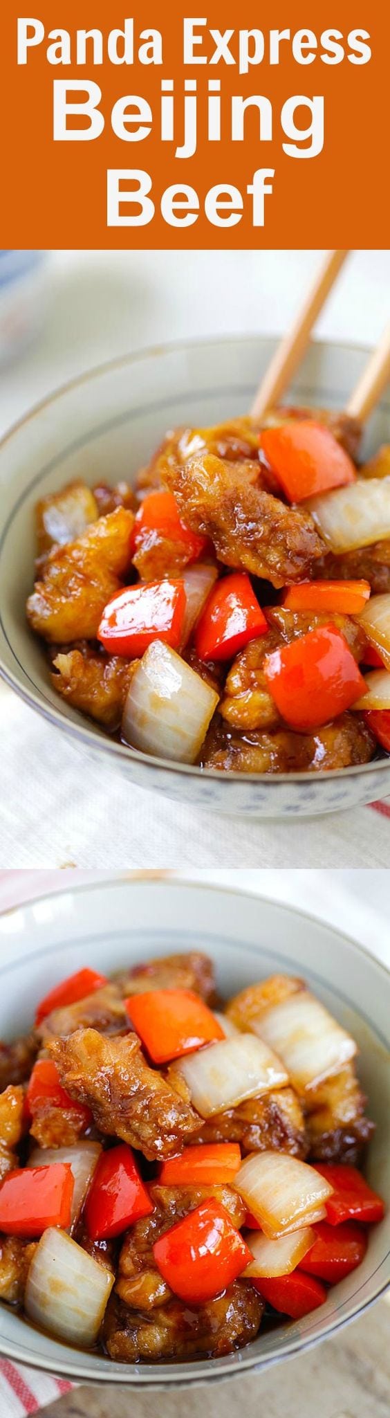 Panda Express Beijing Beef Copycat – the most delicious Beijing Beef that tastes exactly like Panda Express, but healthier and much better than takeout | rasamalaysia.com