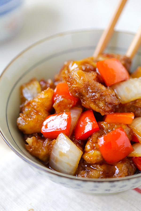 Panda Express Beijing Beef Copycat recipe featuring delicious, tender beef in an easy sauce. Waiting to be served.