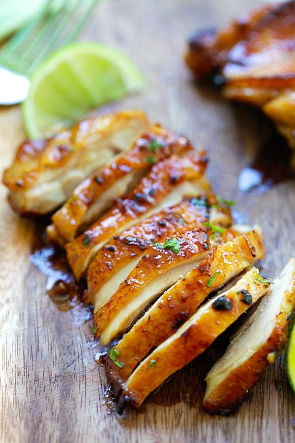 Oven roasted delicious Honey Lime Chicken.