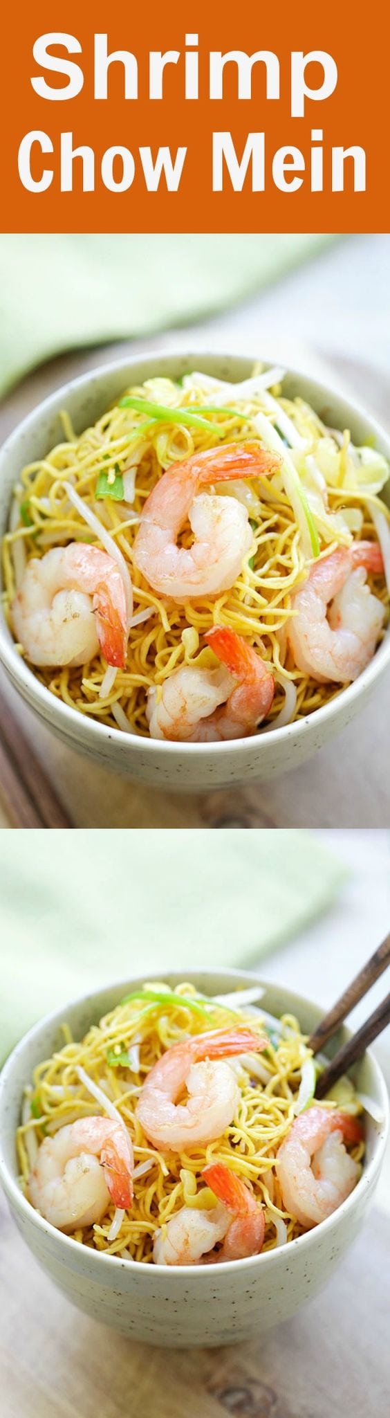 Shrimp Chow Mein - BEST shrimp chow mein recipe ever! This homemade chow mein is loaded with shrimp and so much better than takeouts | rasamalaysia.com