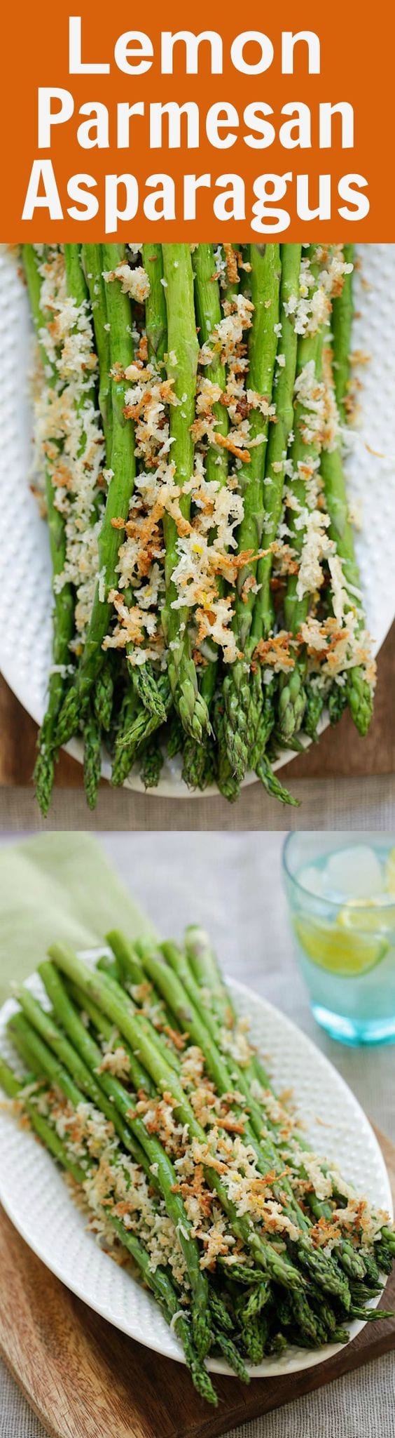 Asparagus with Lemon Parmesan Breadcrumbs - easy roasted asparagus with crunchy breadcrumbs with lemon and Parmesan cheese | rasamalaysia.com