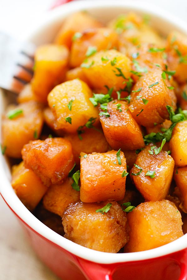 Easy honey Balsamic Butternut Squash recipe.