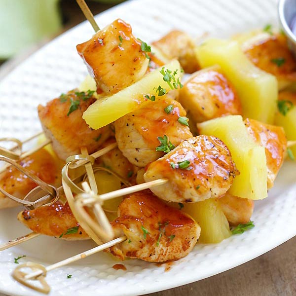 Best Hawaiian Chicken Skewers - How to Make Hawaiian Chicken Skewers