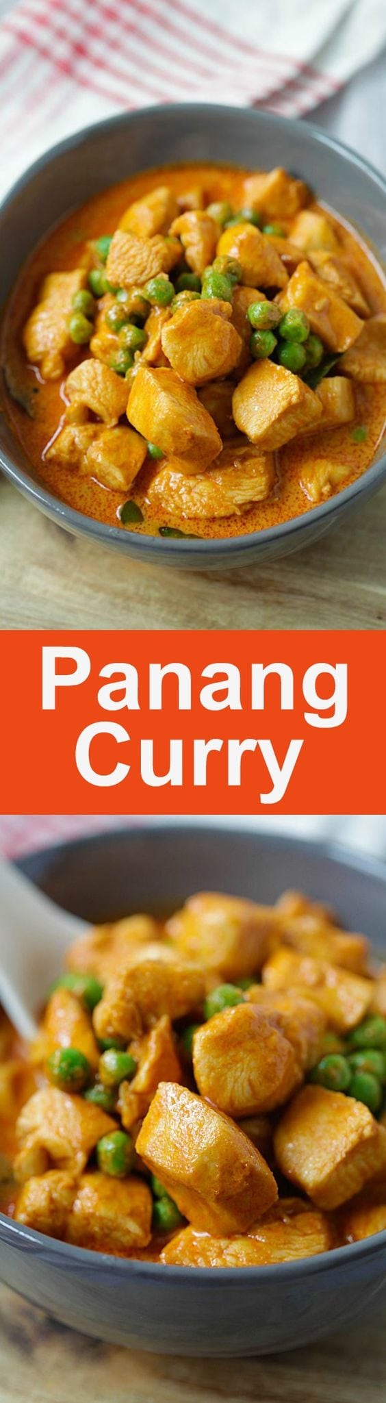 Panang Curry: curry panang tailandés con pollo y guisantes verdes.  Receta casera fácil de curry Panang de 20 minutos que es mejor que los restaurantes |  rasamalaysia.com