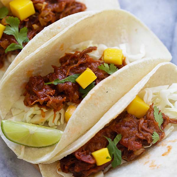 pulled beef brisket taco