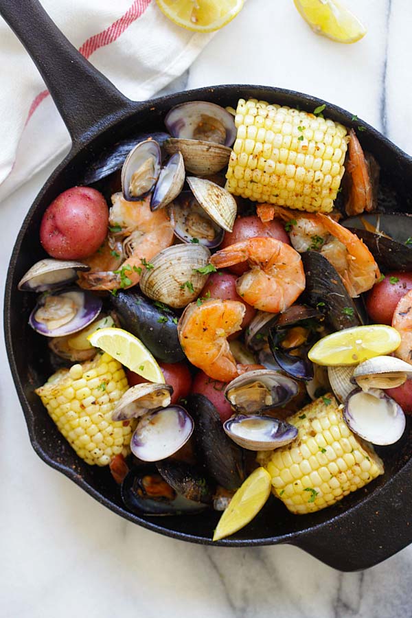 Clambake Easy One Pan Recipe Rasa Malaysia