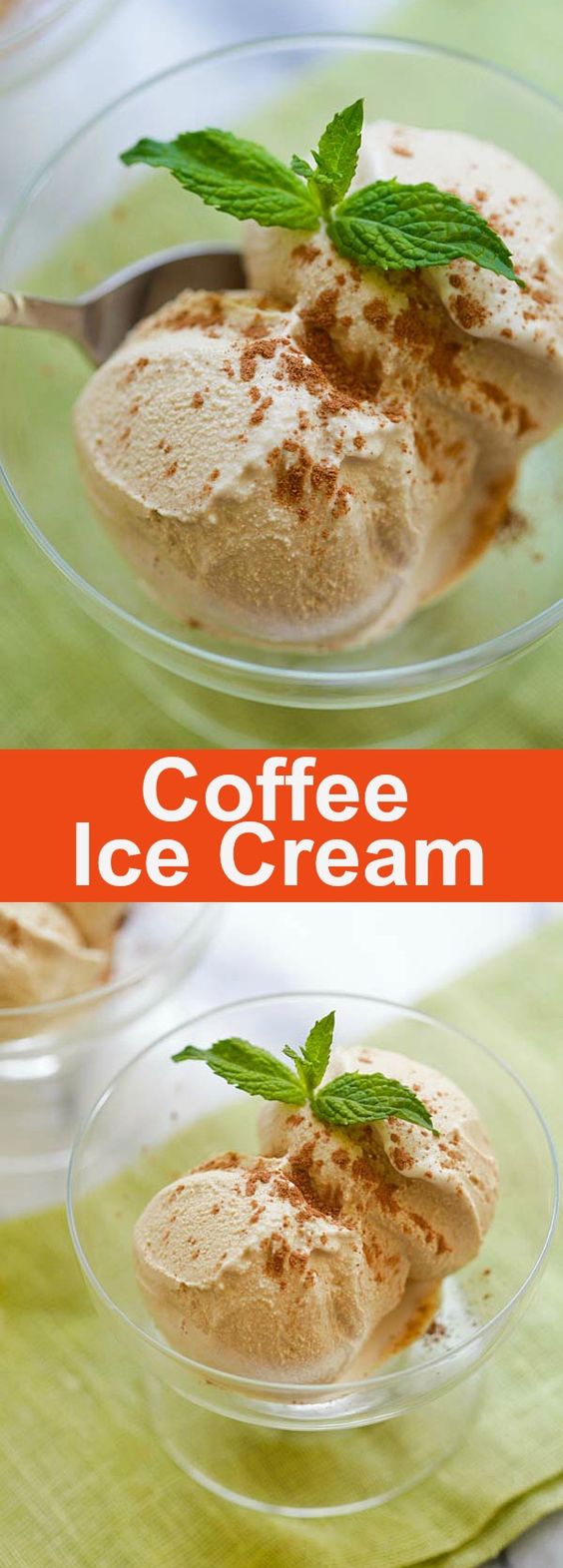 Coffee Ice Cream - the creamiest and richest coffee ice cream recipe. Super easy and yields amazing and fragrant homemade ice cream | rasamalaysia.com