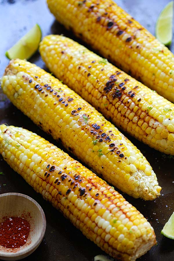 Fresh corn seasoned with chili-lime spice mix.