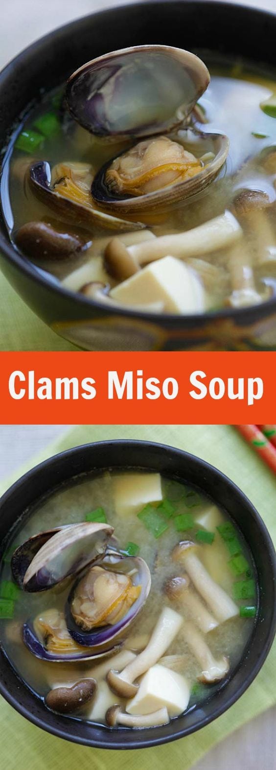 Asari Miso Soup - easy Japanese miso soup with Manila clams. So briny, tasty, done in less than 15 minutes and tastes so good! | rasamalaysia.com