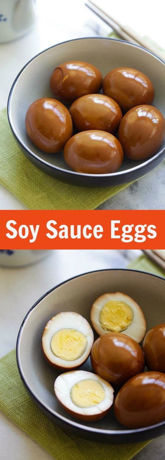 Soy Sauce Eggs - easy and healthy hard-boiled eggs steeped in a soy sauce mixture. This soy sauce eggs recipe yields delicious results | rasamalaysia.com