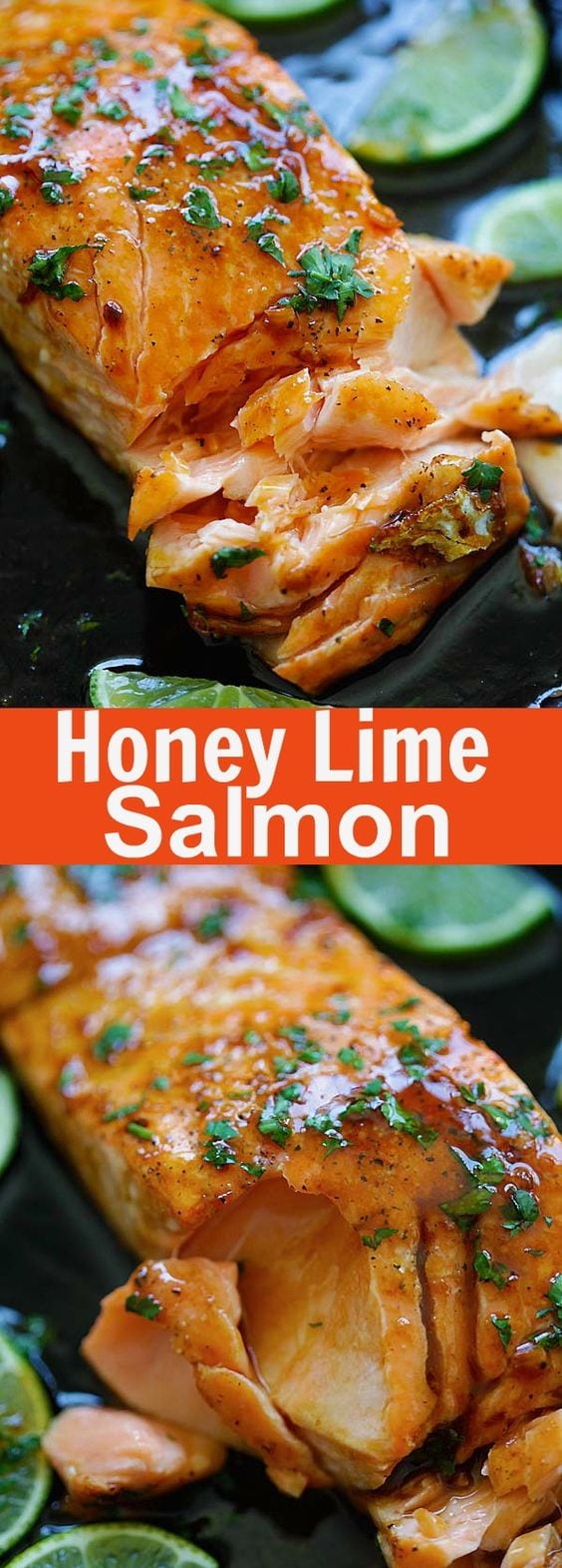 Honey Lime Salmon – sweet and zesty salmon with honey, lime juice and soy sauce. Takes 15 mins and great for tonight’s dinner | rasamalaysia.com
