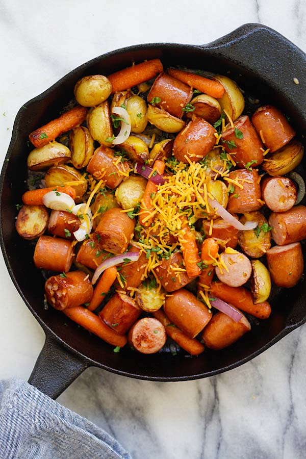 Skillet Sausage and Potatoes | Easy Delicious Recipes