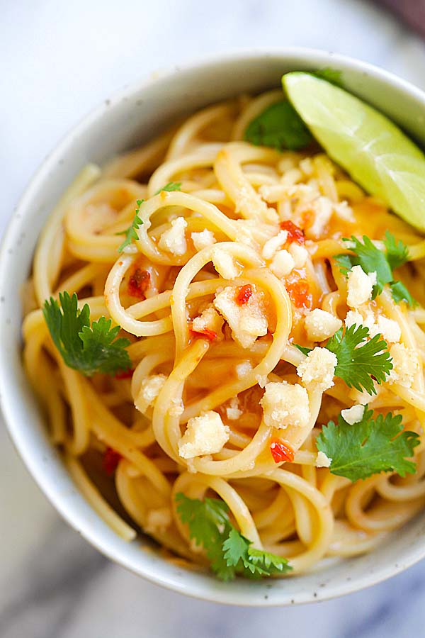 Thai Sweet Chili Peanut Noodles - Rasa Malaysia