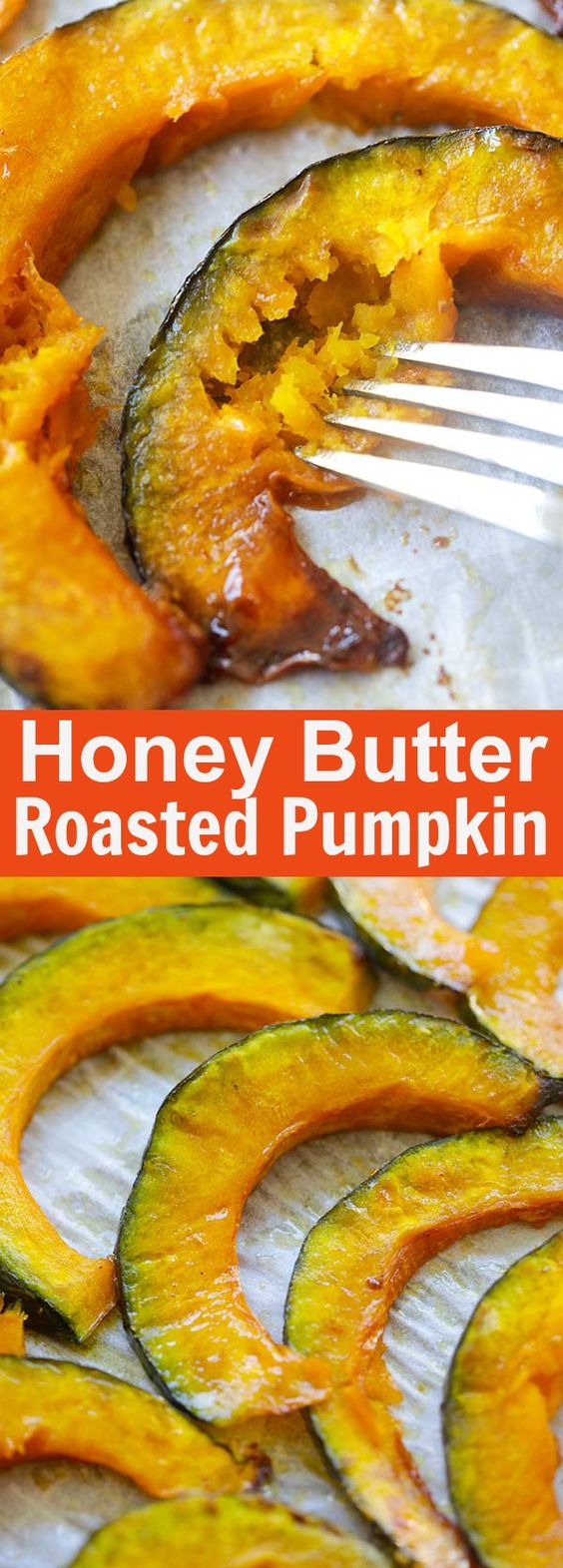 Honey Butter Roasted Pumpkin - best honey roasted pumpkin recipe, with butter and cayenne pepper. 3 ingredients only, perfect for Fall | rasamalaysia.com