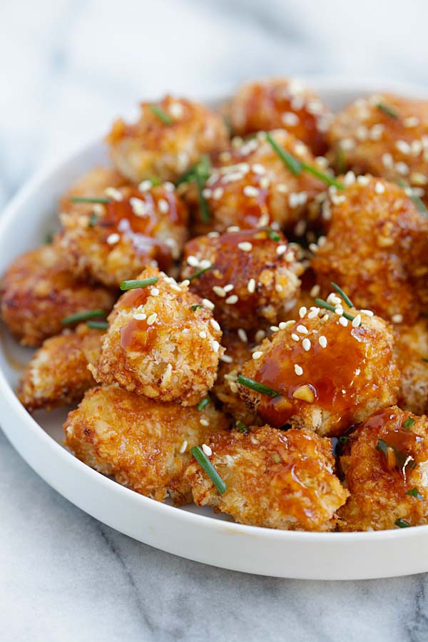 Honey Garlic Chicken Bites | Easy Delicious Recipes