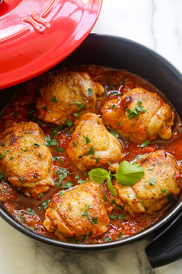 Italian Braised Chicken | Easy Delicious Recipes