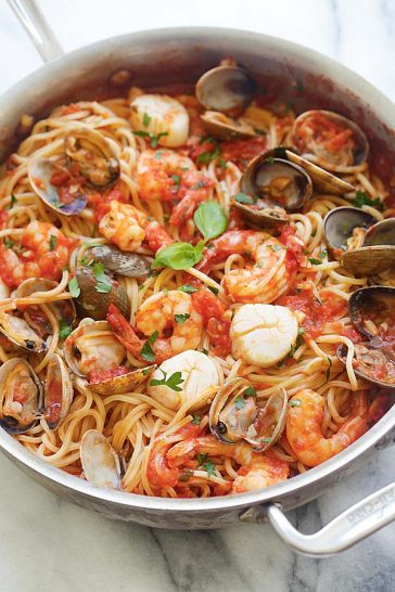 Easy Seafood Pasta - Rasa Malaysia