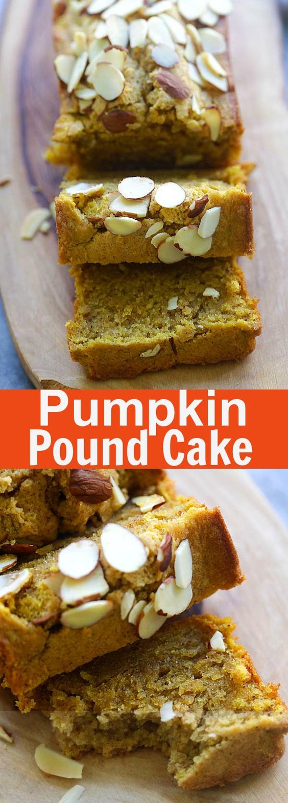 Pumpkin Pound Cake – buttery, moist and amazing pound cake recipe loaded with pumpkin and pumpkin pie spice. So aromatic and delicious | rasamalaysia.com