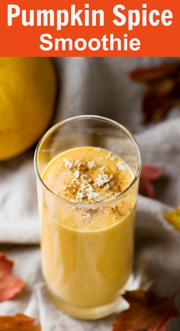 Jazz up regular banana smoothie with pumpkin and pumpkin pie spice. This pumpkin spice smoothie recipe is Fall's favorite | rasamalaysia.com