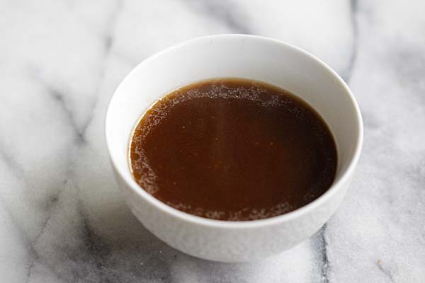 Asian Stir Fry Sauce in a bowl ready to serve.