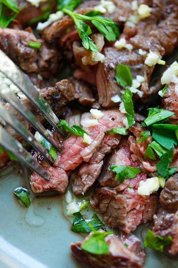 Brazilian Steak with a Garlic Herb Marinade - Hey Grill, Hey