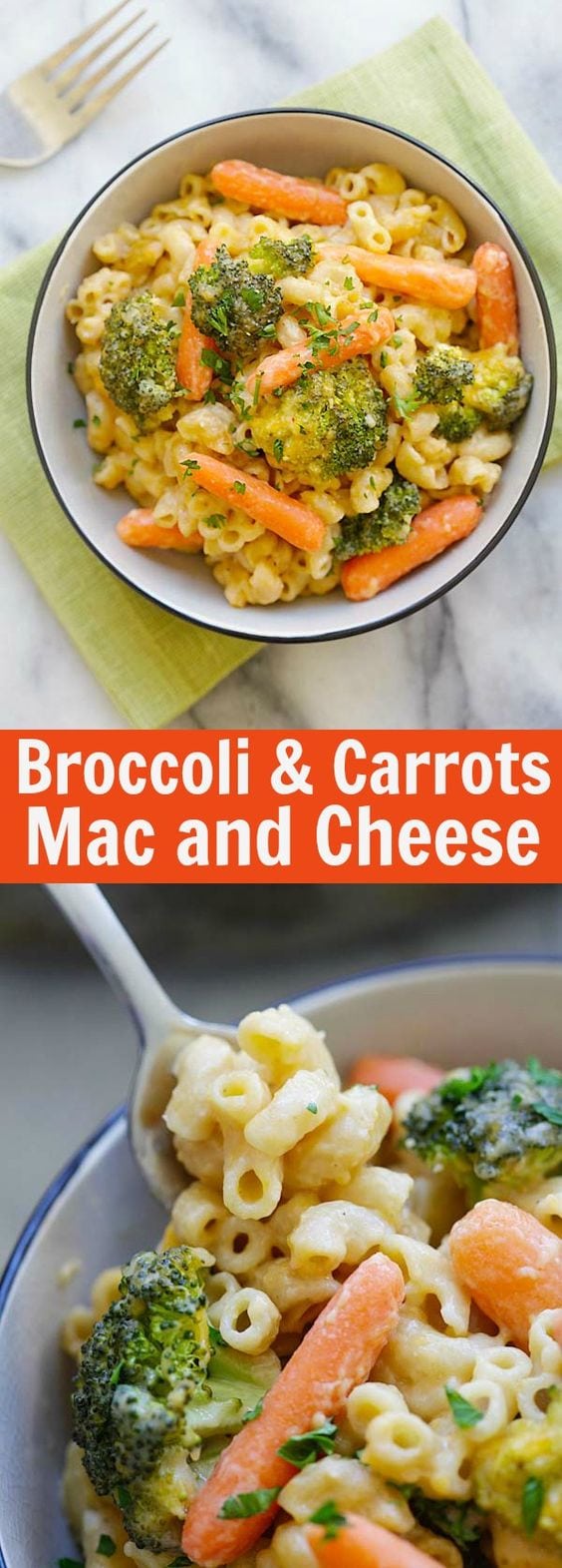 Mac and Cheese with Broccoli and Carrots – skillet Mac and Cheese loaded with healthy broccoli and carrots. Even the pickiest eaters like it | rasamalaysia.com