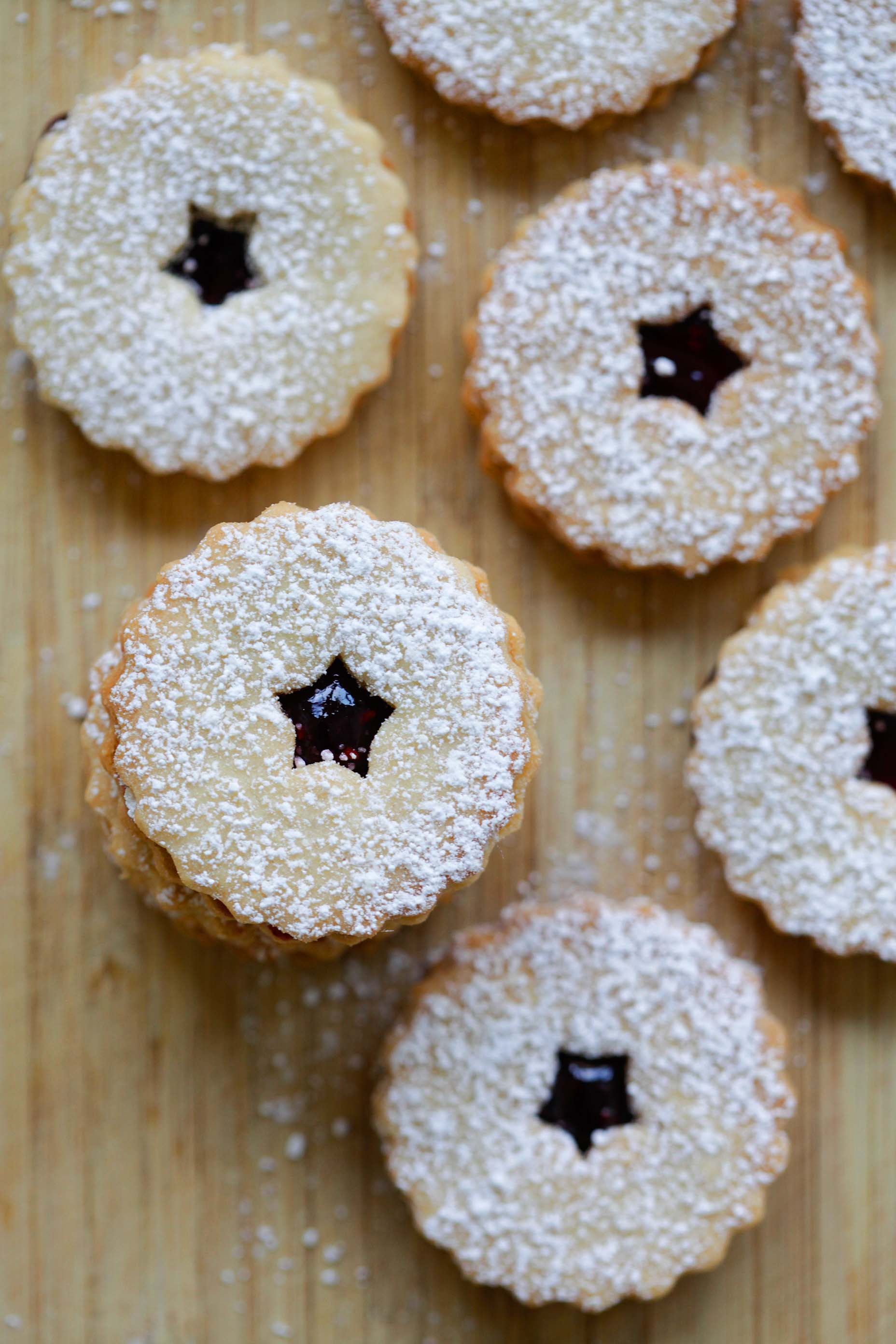 mini linzer tart cookies