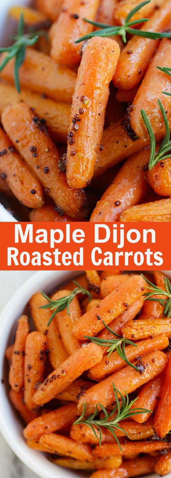 Maple Dijon Roasted Carrots – yummy roasted carrots recipe with maple syrup and dijon mustard. Easy peasy and takes only 10 mins active time | rasamalaysia.com