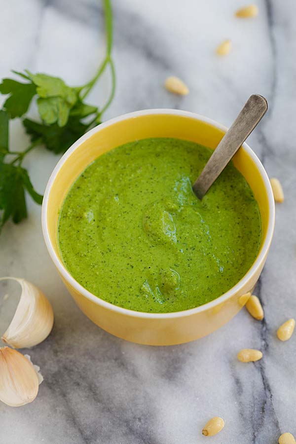 Garlic Pesto | Easy Delicious Recipes