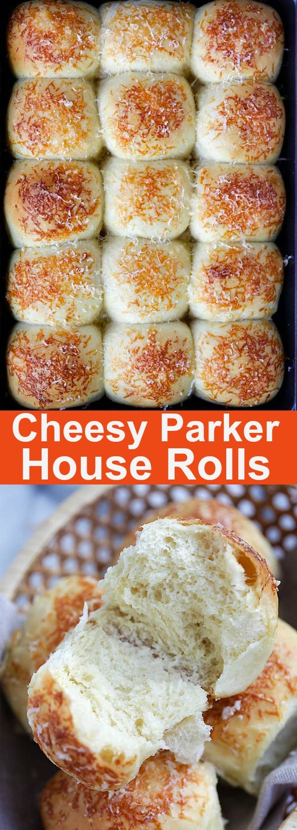 Cheesy Parker House Rolls – BEST Parker house rolls recipe with Parmesan cheese. Easy, fail-proof and yields soft and delicious homemade rolls | rasamalaysia.com