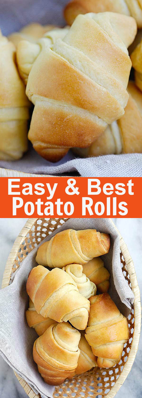 Easy Potato Rolls – the best, softest, pillowy homemade potato rolls recipe ever! From Oh Sweet Basil’s cookbook. Fail proof and SO GOOD | rasamalaysia.com