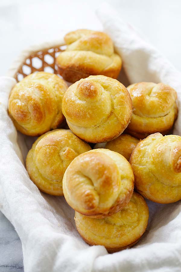 Delicious, flaky and buttery homemade French Brioche rolls recipe.